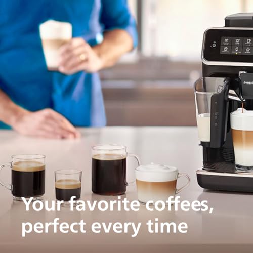 Black Fully Automatic Espresso Machine with LatteGo Milk Frother Q29767