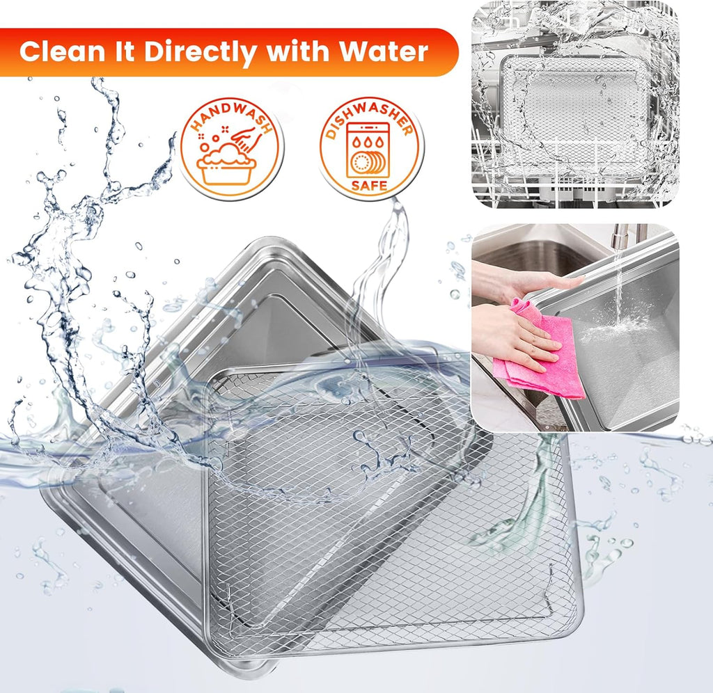 10.7 * 9.8'' Non-stick Stainless Steel Air Fryer Basket R9745