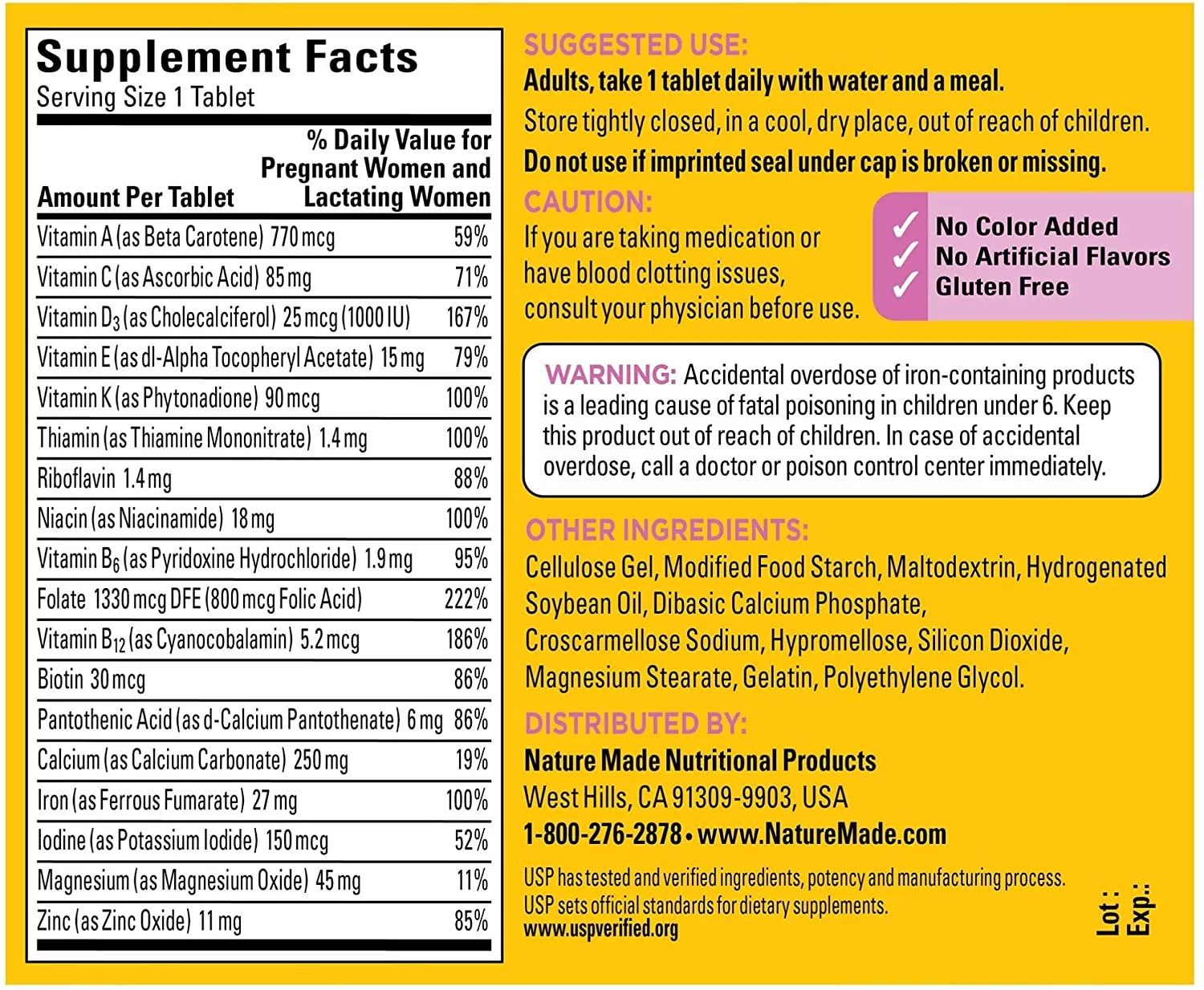 90 Tablets Prenatal Multi Dietary Supplement (Pack of 2) X481257