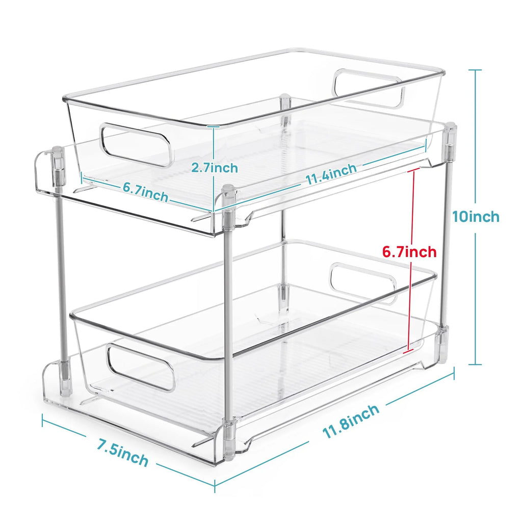 4-Pack 2 Tier Pull-Out Under Sink Organizer X9859