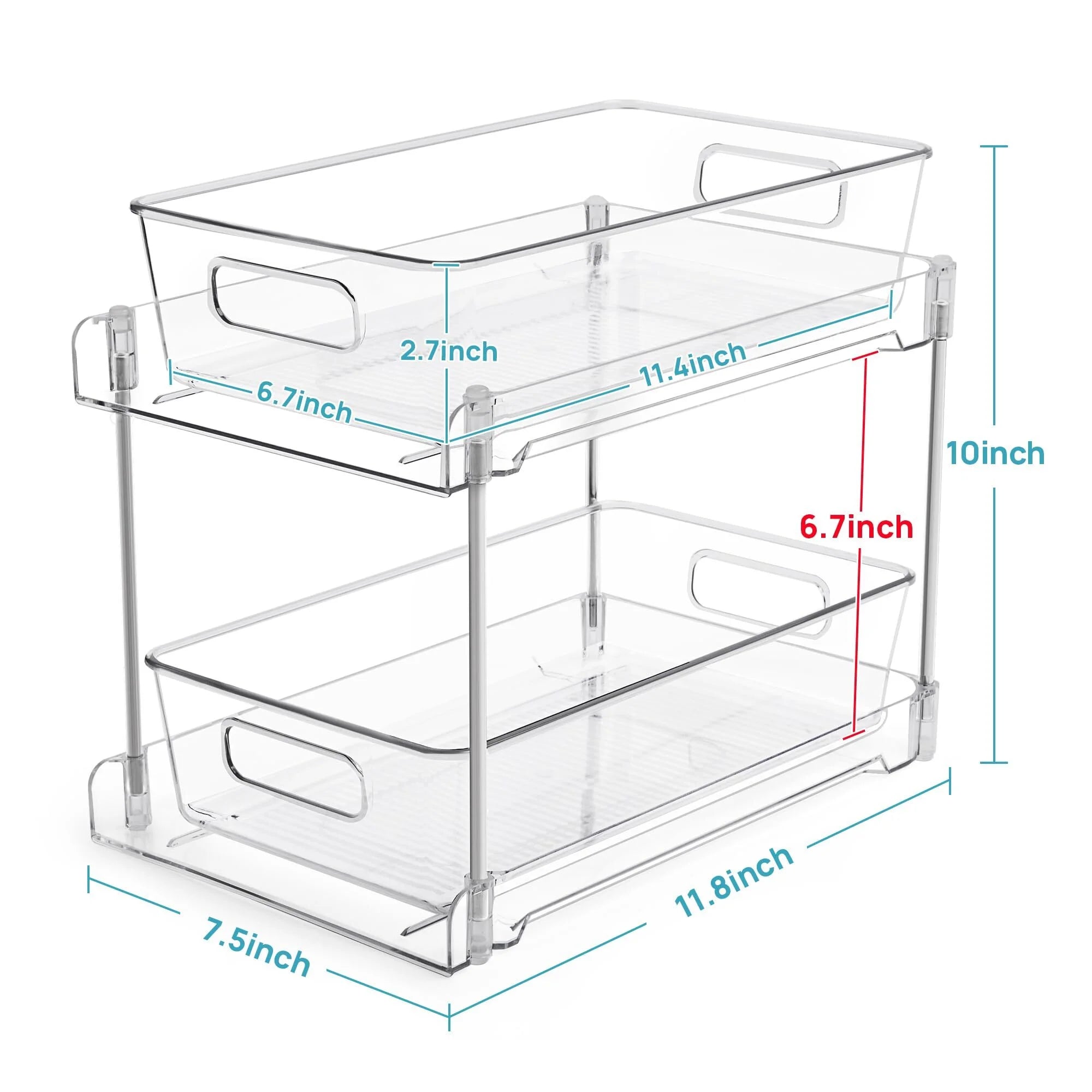 4-Pack 2 Tier Pull-Out Under Sink Organizer X9859
