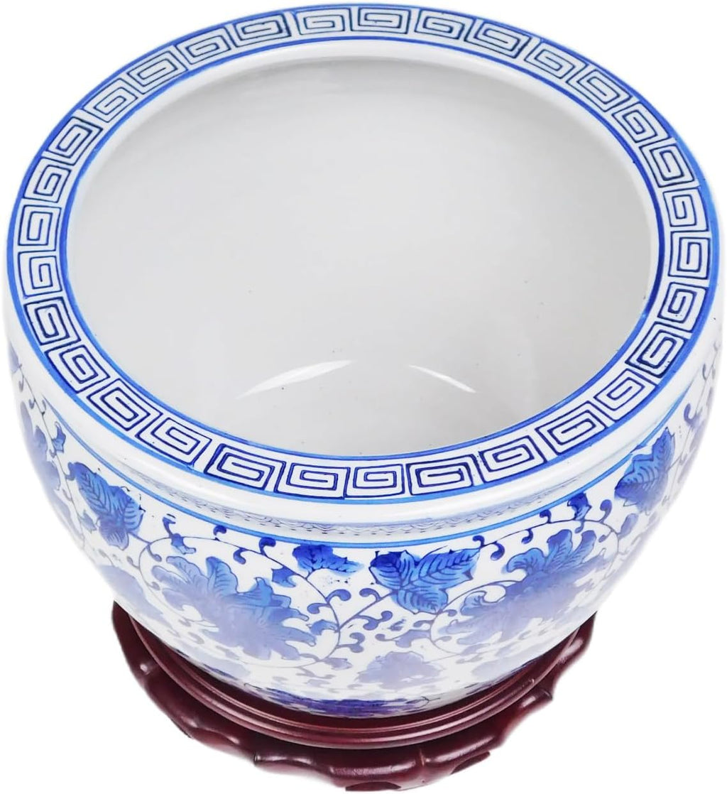 Blue and White Jardiniere W8282