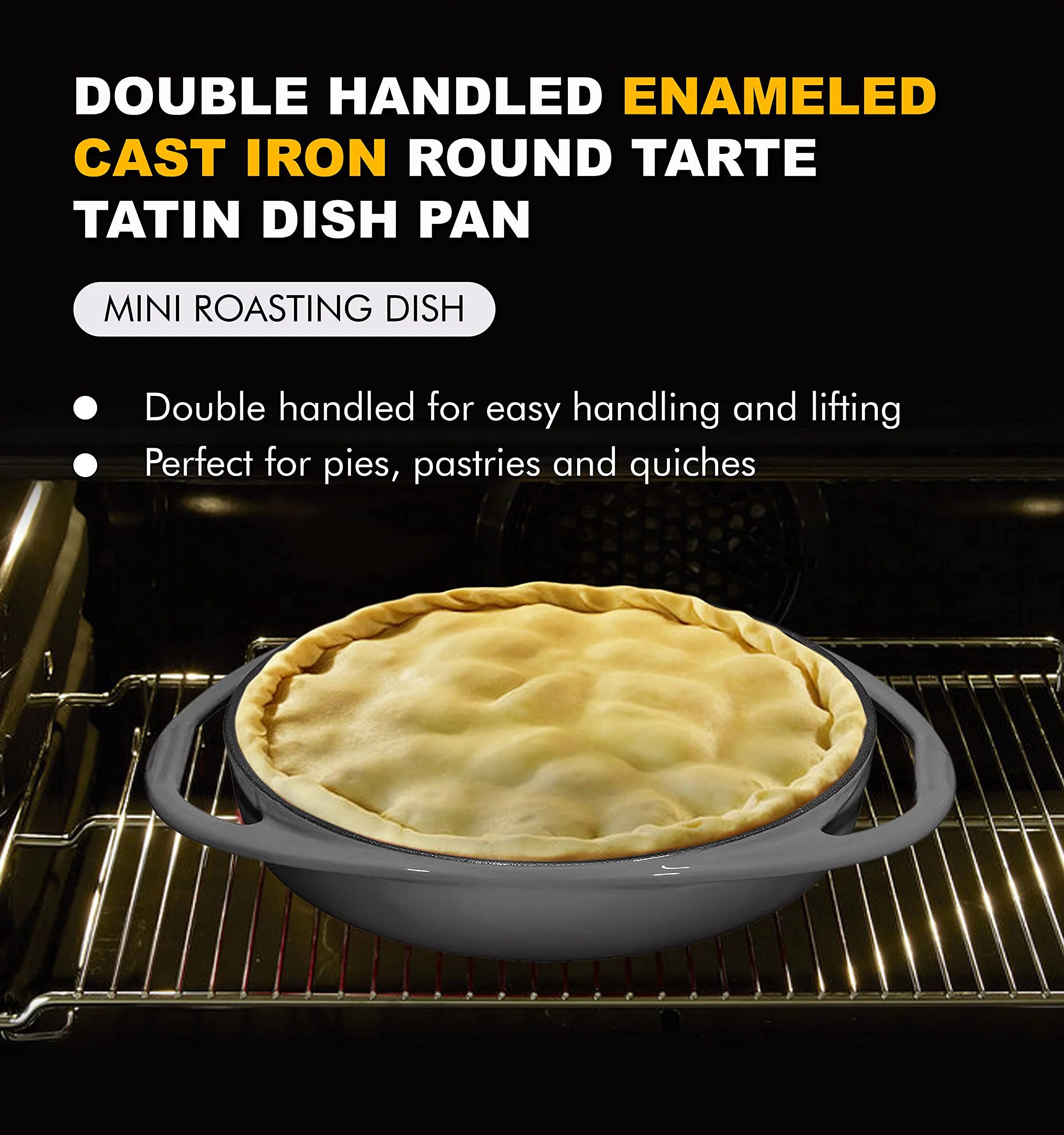 Gray Cast Iron Round Bakeware Pan N503