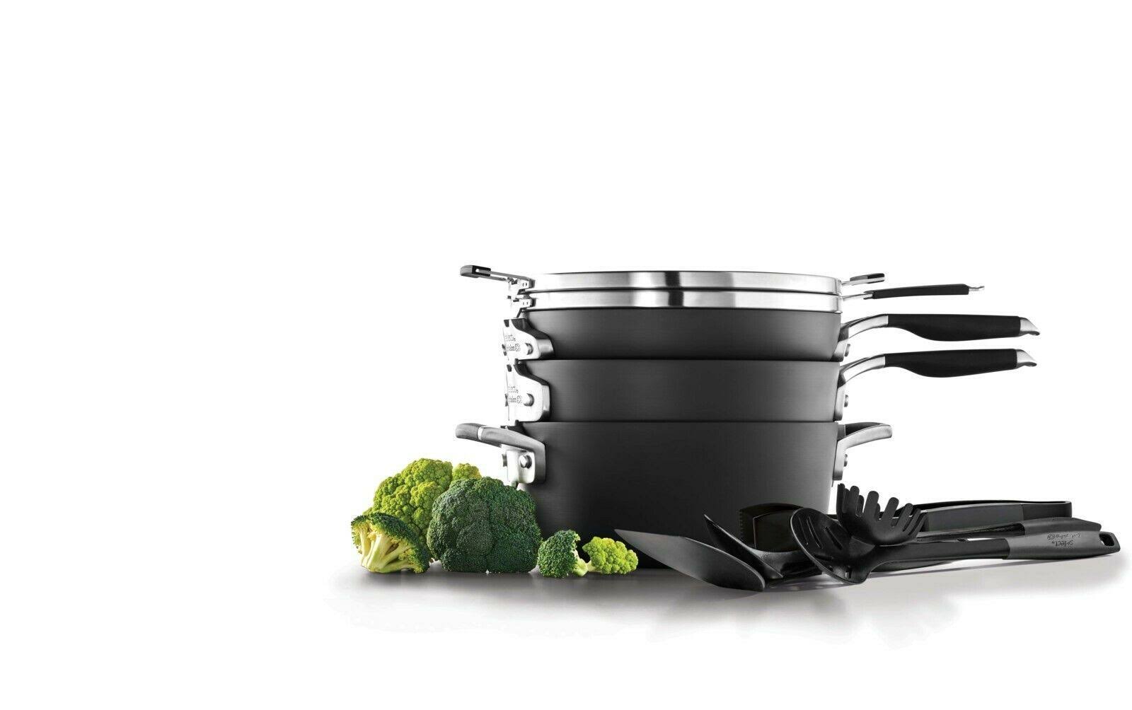 14 Piece Hard-Anodized Nonstick Cookware Set B750877