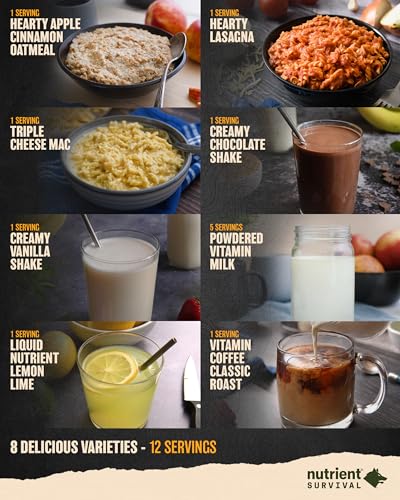 MRE Bravo Grab and Go Power Pack (8 Servings) Ready to Eat Meals, Freeze Dried Emergency Food Supply E437