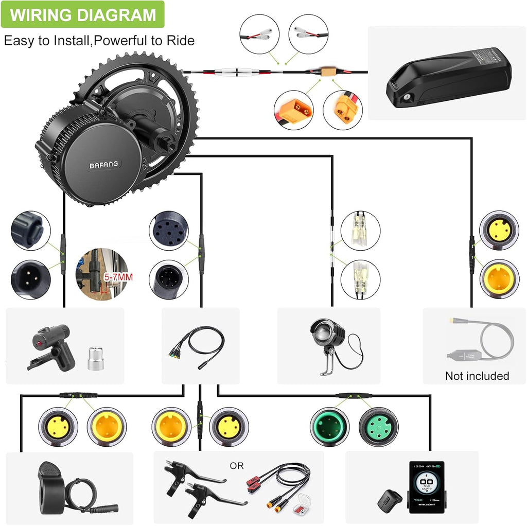 48V 750W E-Bike Conversion Motor Kit with Display F87857