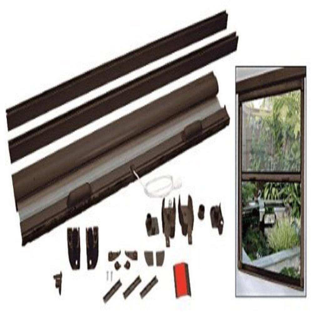 Bronze Aluminum Retractable Insect Screen Frame Kit W75212