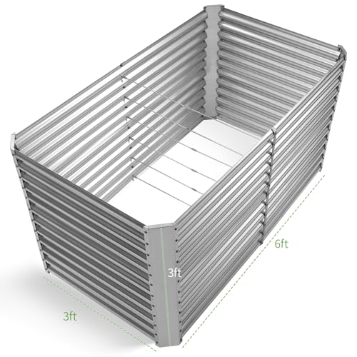 8x4x3ft Rectangular Galvanized Raised Garden Beds B108