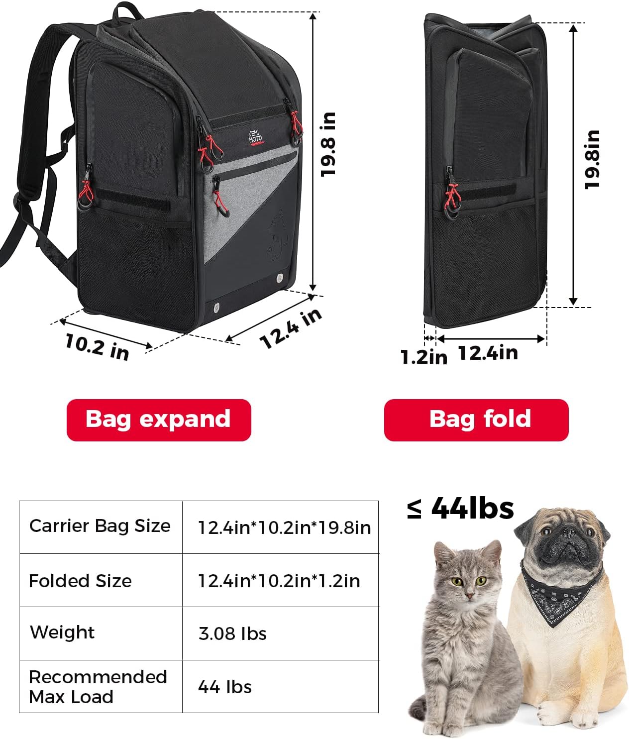 Motorcycle Pet Carrier Bag A4601