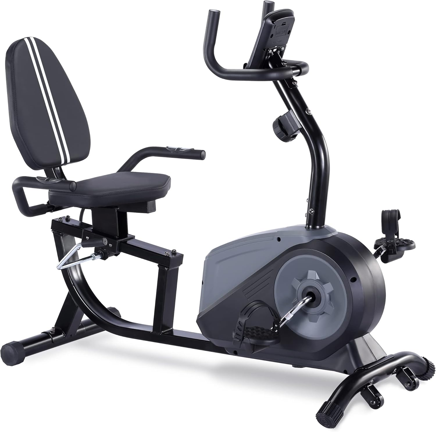 Recumbent Exercise Bike with Bluetooth, 8 Levels Magnetic Resistance and Pulse Rate Monitor, 350 LB Weight Capacity G196904
