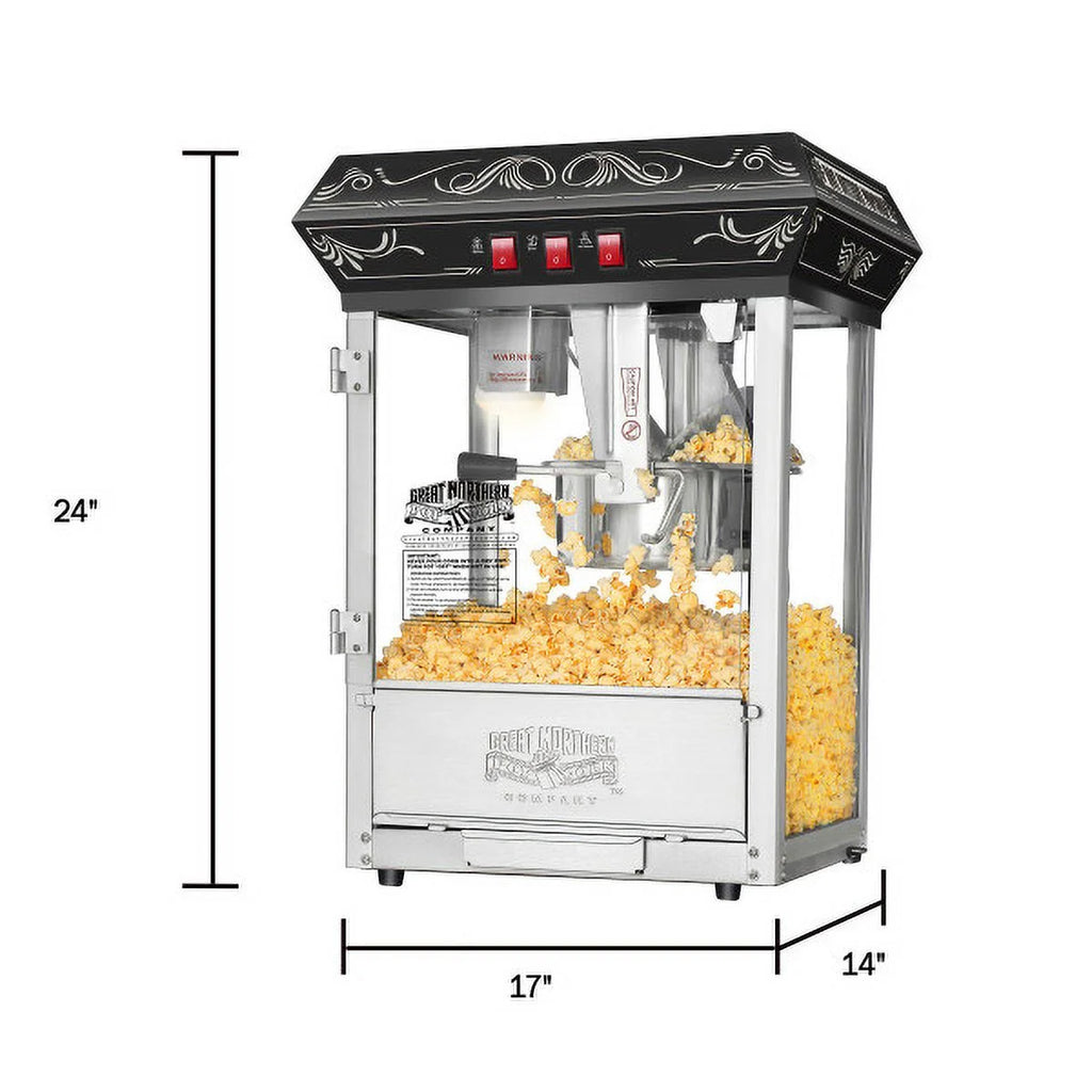 Black 8oz Kettle Popcorn Machine X882