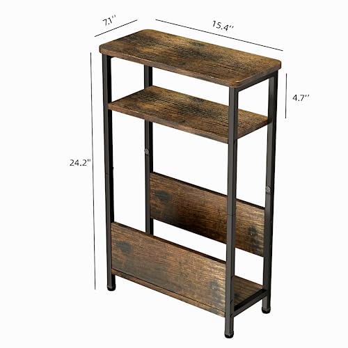 Faux White Marble 3 Tier Narrow Side Table C945820
