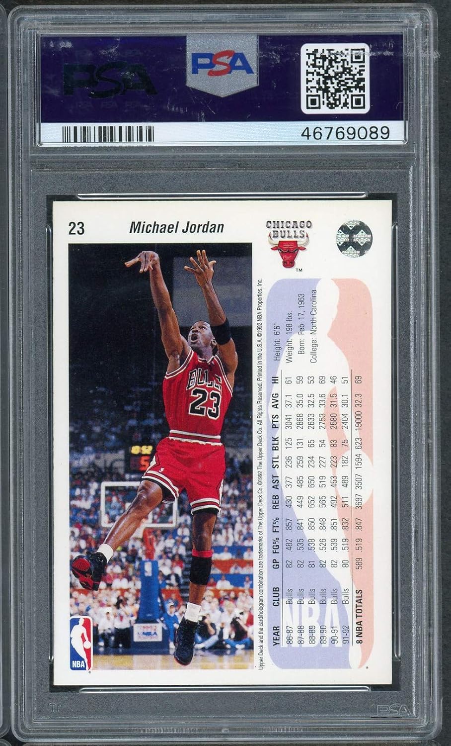 1992 Upper Deck Basketball Card #23 Graded PSA 9 MINT Z7150