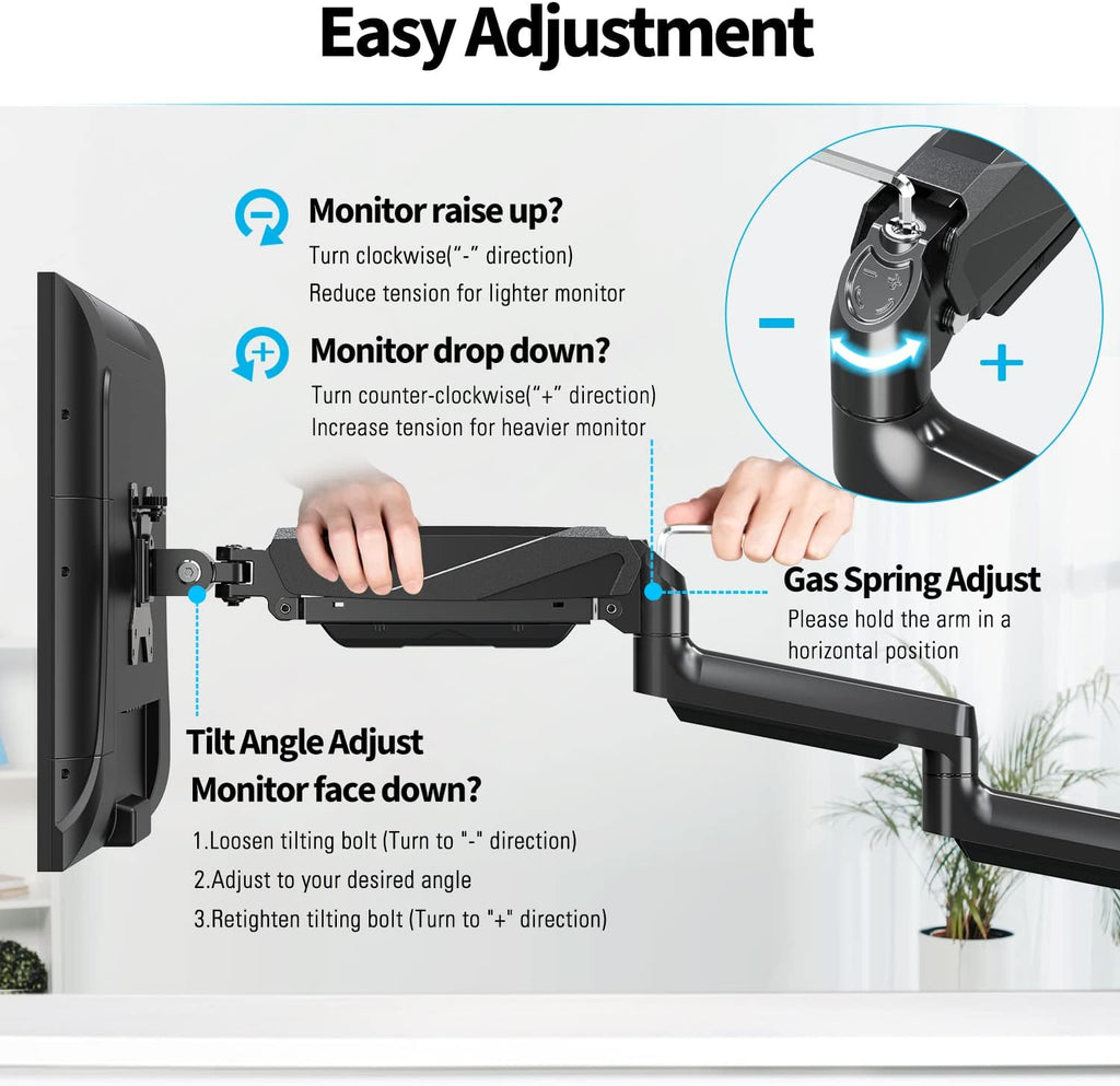 Triple Monitor Desk Mount for 3 Screens Up to 27 inch V20153