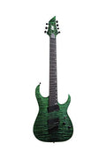 Trans Green 7 String Fanfret Electric Guitar T70889