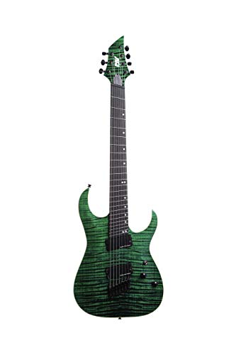 Trans Green 7 String Fanfret Electric Guitar T70889