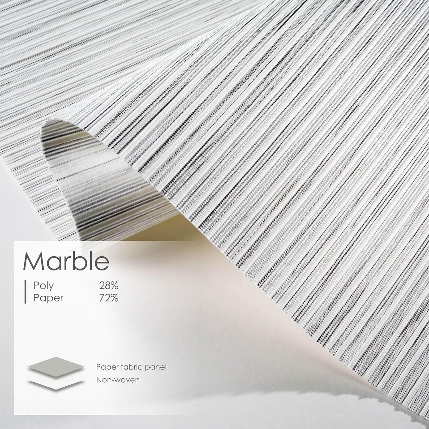 Adjustable Vertical Panel Track Blinds, 45.8" to 86" W, Up to 96" H, Marble U3144