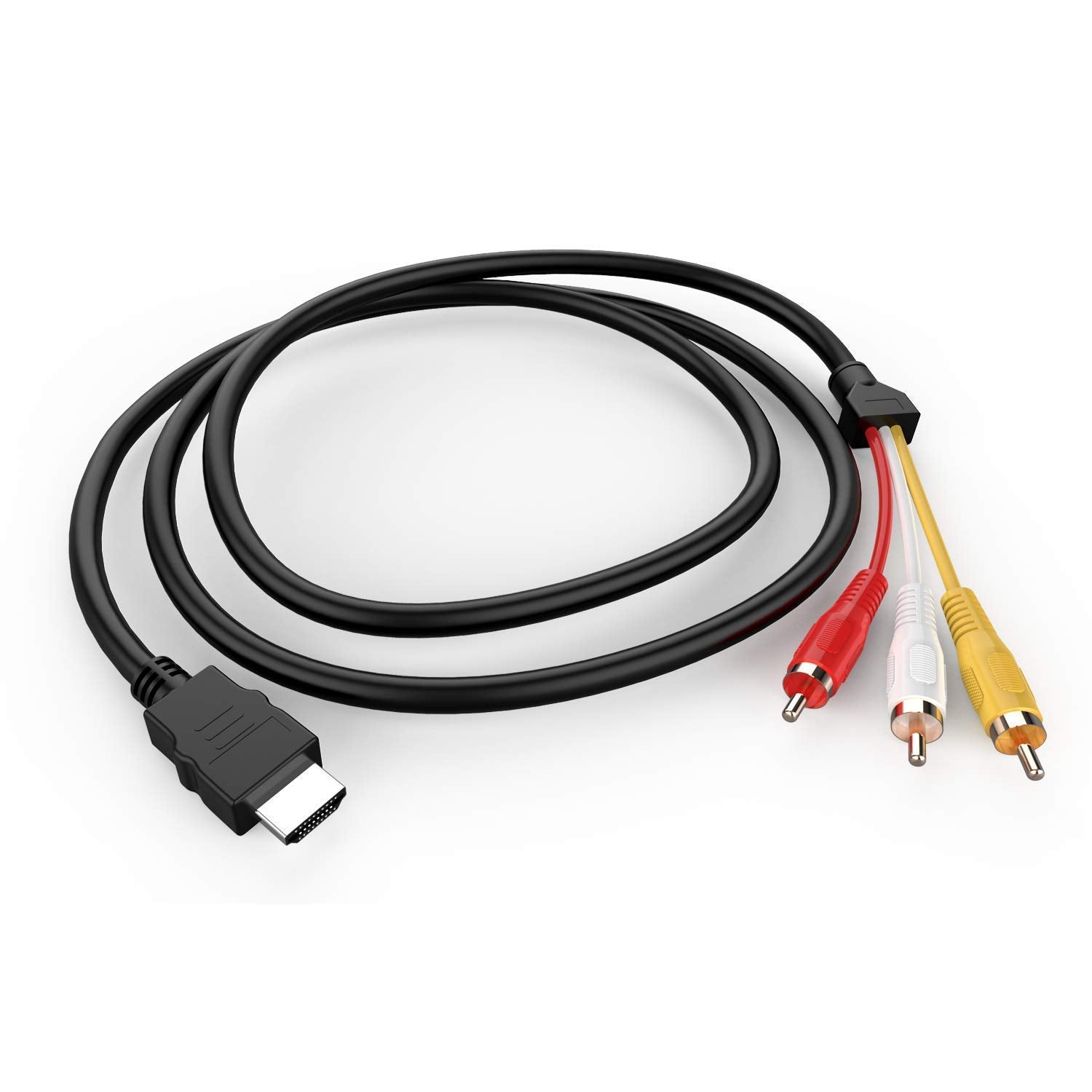 HDMI to RCA Cable, 1080P 5ft/1.5m HDMI Male to 3-RCA Video Audio AV Cable R899