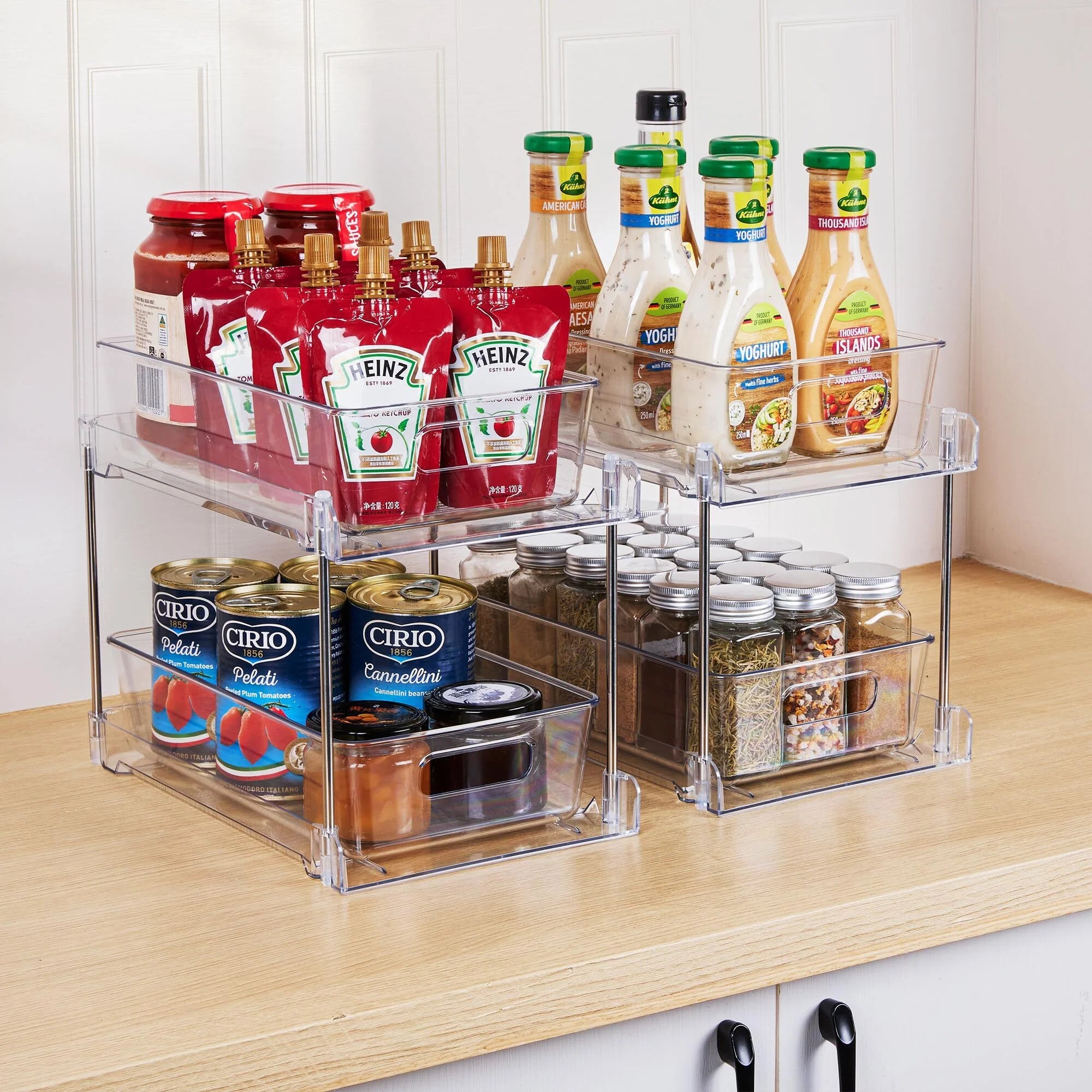 4-Pack 2 Tier Pull-Out Under Sink Organizer X9859