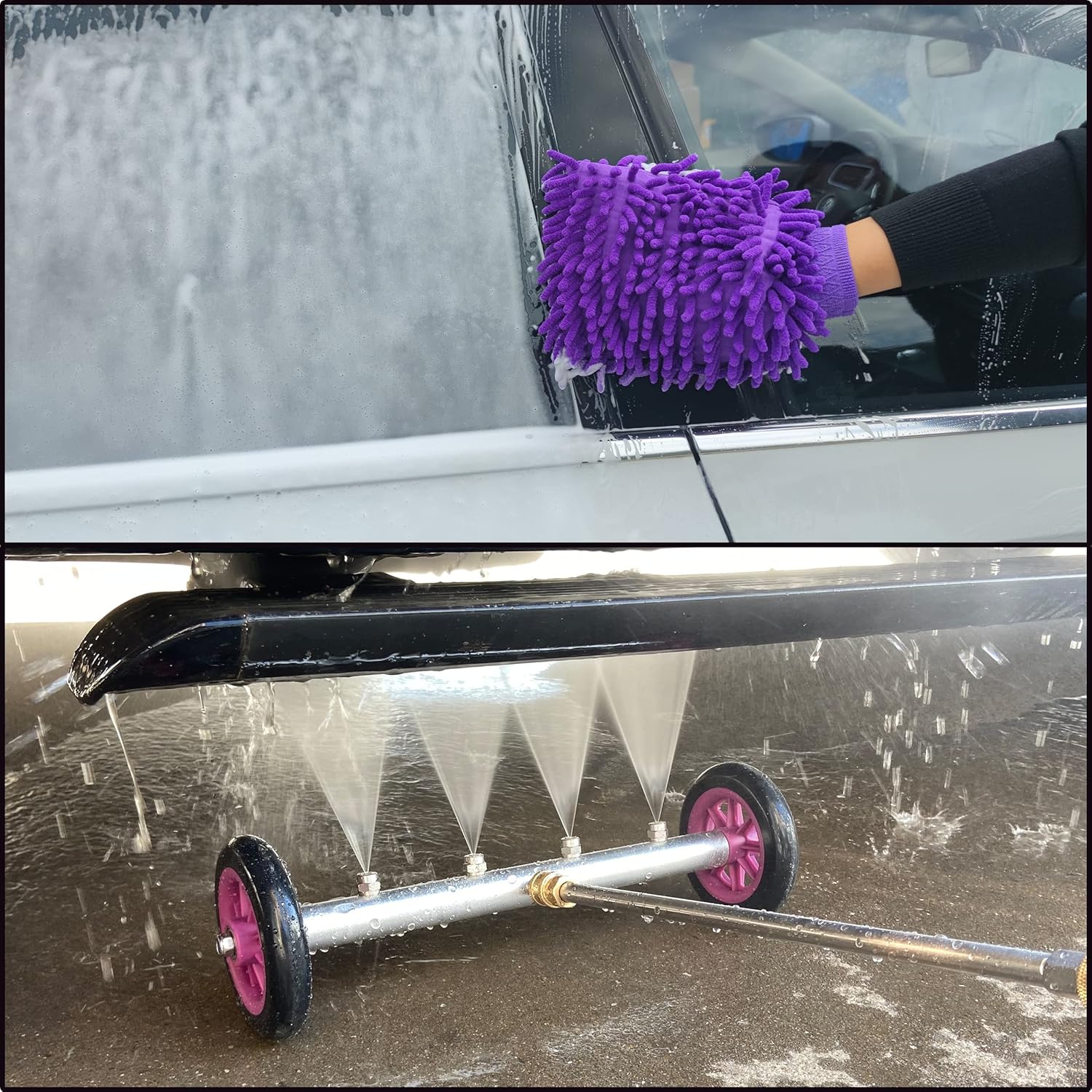 16 Inch Undercarriage Cleaner Attachment with 3 Pcs Extension Wand, 4000 PSI T49469