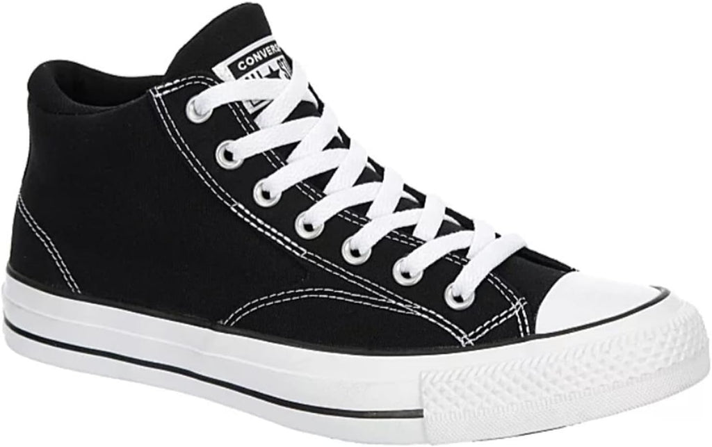 Black White Canvas Mid High Sneaker N259