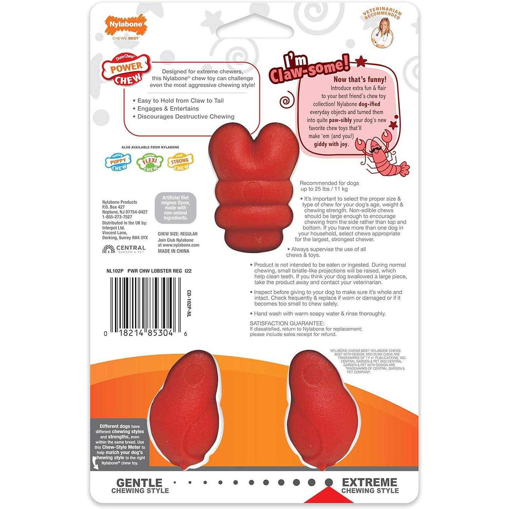 Power Chew Lobster Dog Toy Filet Mignon T456