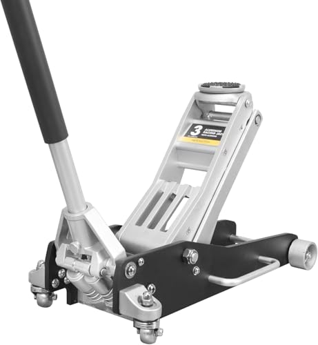 1.5 Ton Hydraulic Low Profile Aluminum and Steel Racing Floor Jack with Dual Piston Quick Lift Pump M25812