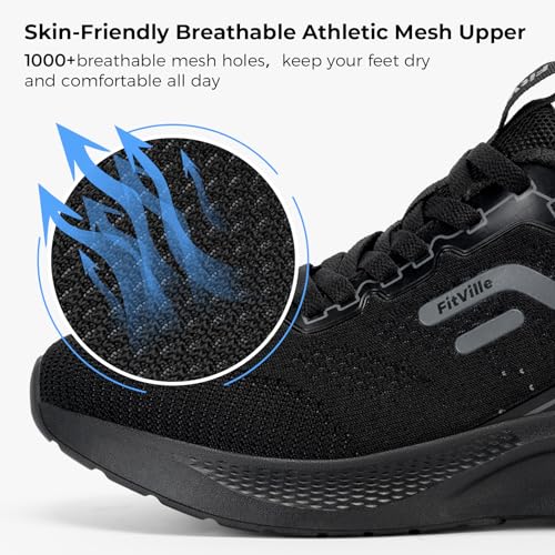 Mens Wide Width Walking Sneakers with Arch Support Q6047