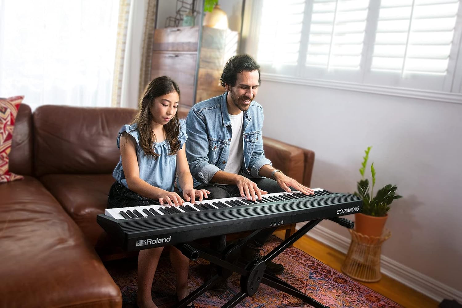 88-Key Full Size Portable Digital Piano Keyboard with Bluetooth Speakers E4906