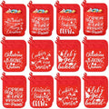 24 Piece Red Christmas Pot Holders with Pockets Oven Mitts S326868