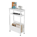 Faux White Marble 3 Tier Narrow Side Table C945820