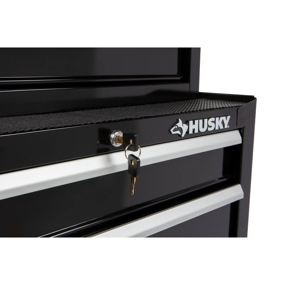 26 in. W 4-Drawer Rolling Cabinet Tool Box Chest in Gloss Black W735