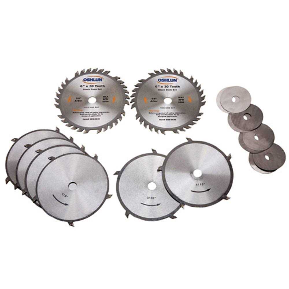6-Inch 30 Tooth Stack Dado Set with 5/8-Inch Arbor N81335