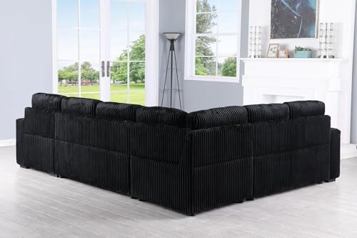 Oversized U Shaped Sleeper Sectional Sofa with Storage Chaise M788
