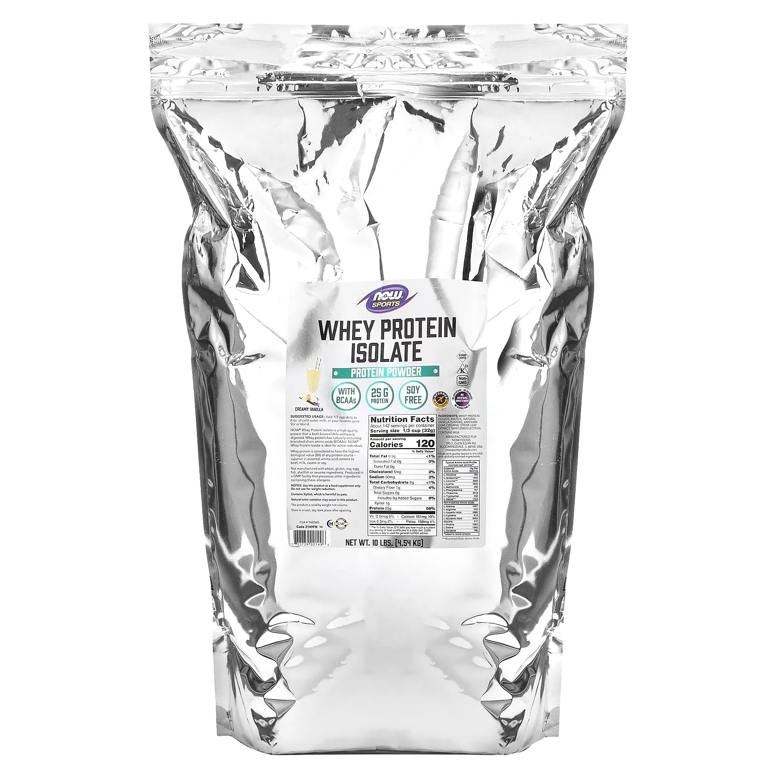Whey Protein Isolate Powder Creamy Vanilla 10 lbs. L50013