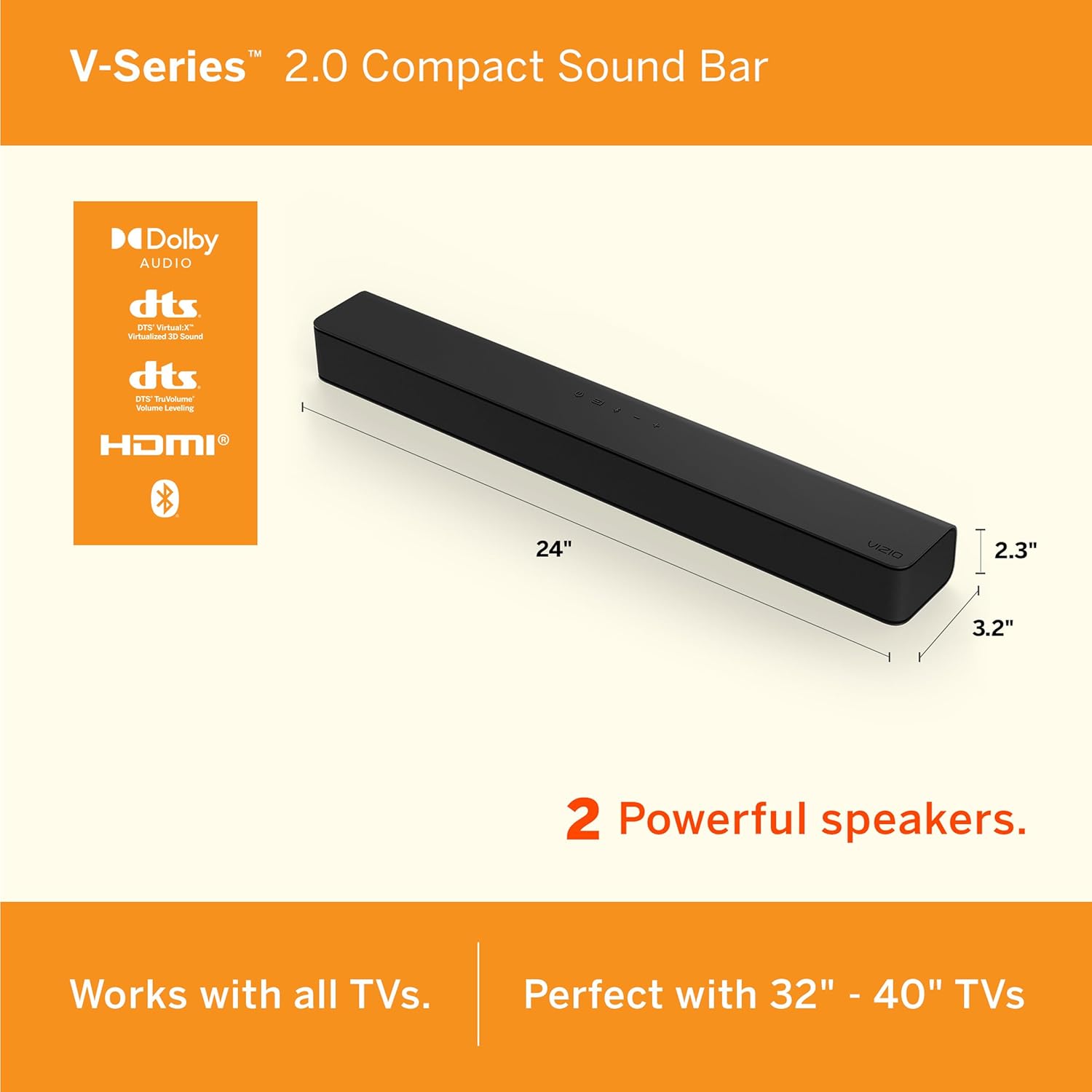 Compact Sound Bar with Bluetooth S48582