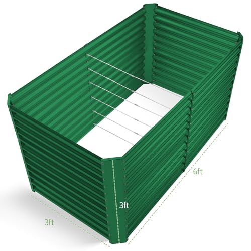 8x4x3ft Rectangular Galvanized Raised Garden Beds B108