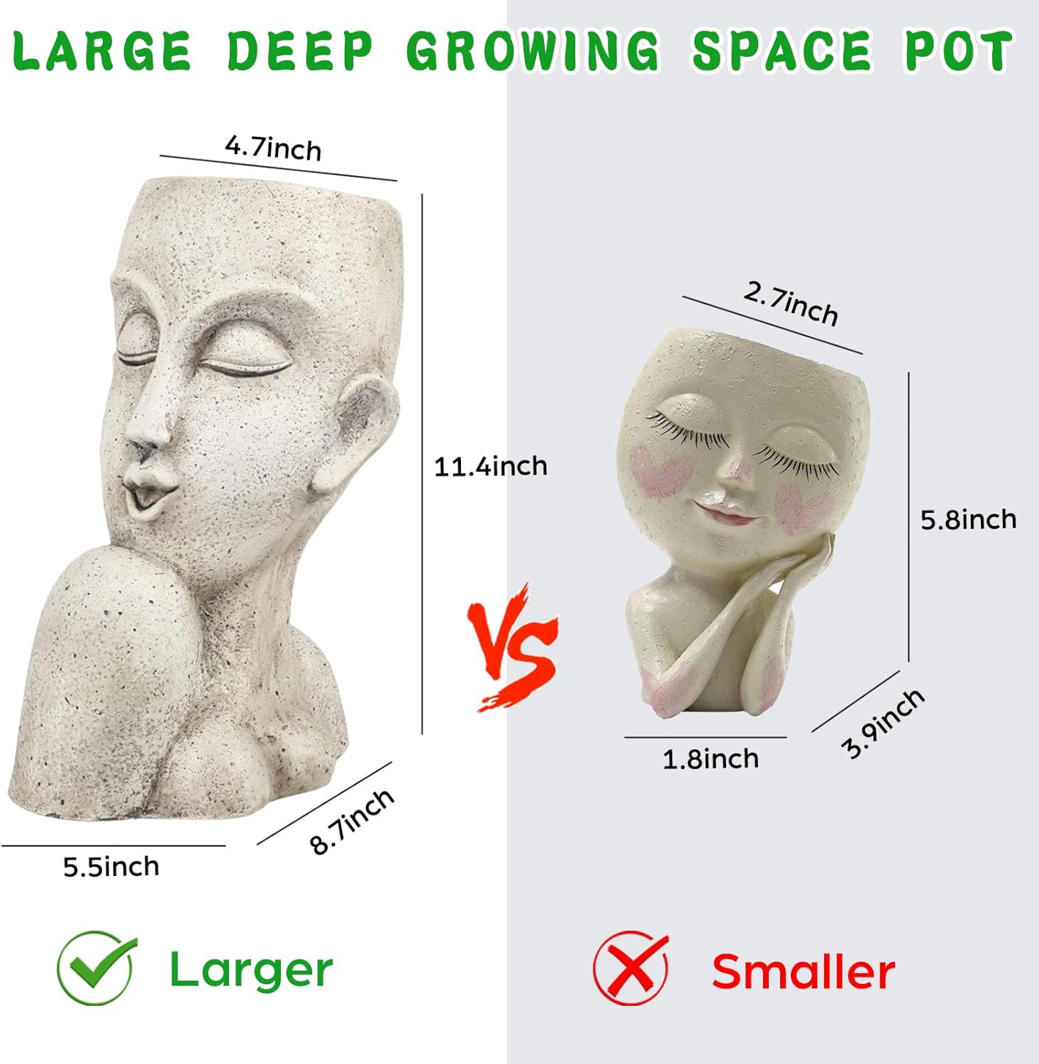Large Flower Pots with Drainage Hole X908250