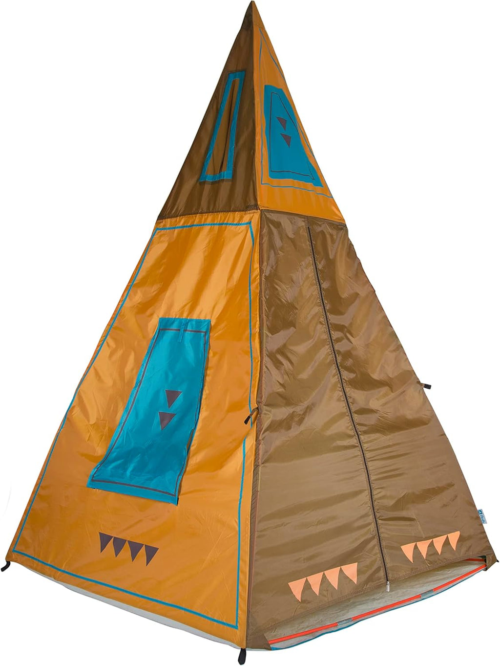 59" x 59" x 96" Brown Kids Giant Tee Pee Tent Playhouse Y176290