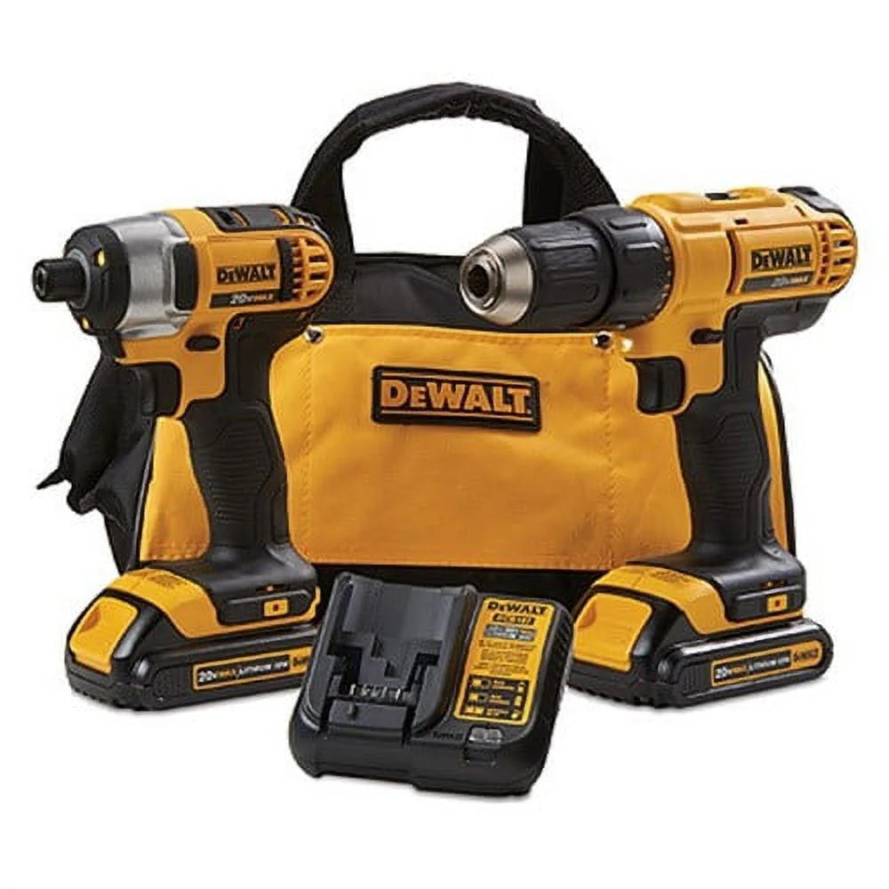 20V MAX Cordless Drill Driver Impact Driver Combo Kit 1.3 Ah Lithium Ion C63783