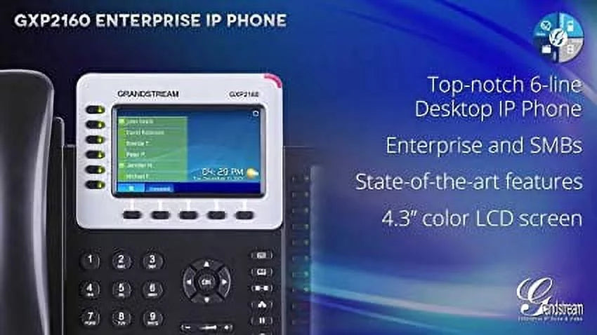 Black Enterprise IP Telephone VoIP Phone R6958