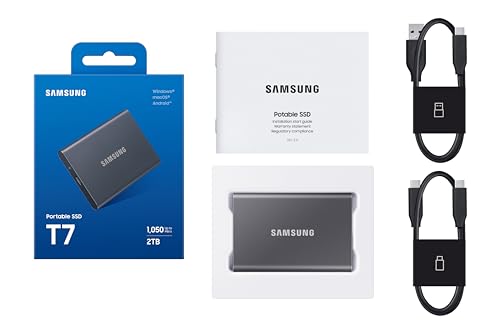1TB Portable External Solid State Drive, Gray O46834