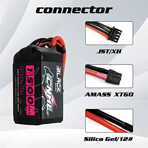 1500mAh 130C 4S Lipo Battery 14.8V with XT60 Plug (2 Packs) L833