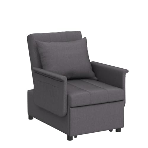 Black Sleeper Chair Bed Sofa with Pillow G111
