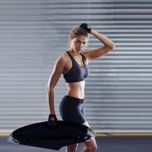 40"/48" Foldable Mini Trampoline with Adjustable Handle Resistance Bands X6886