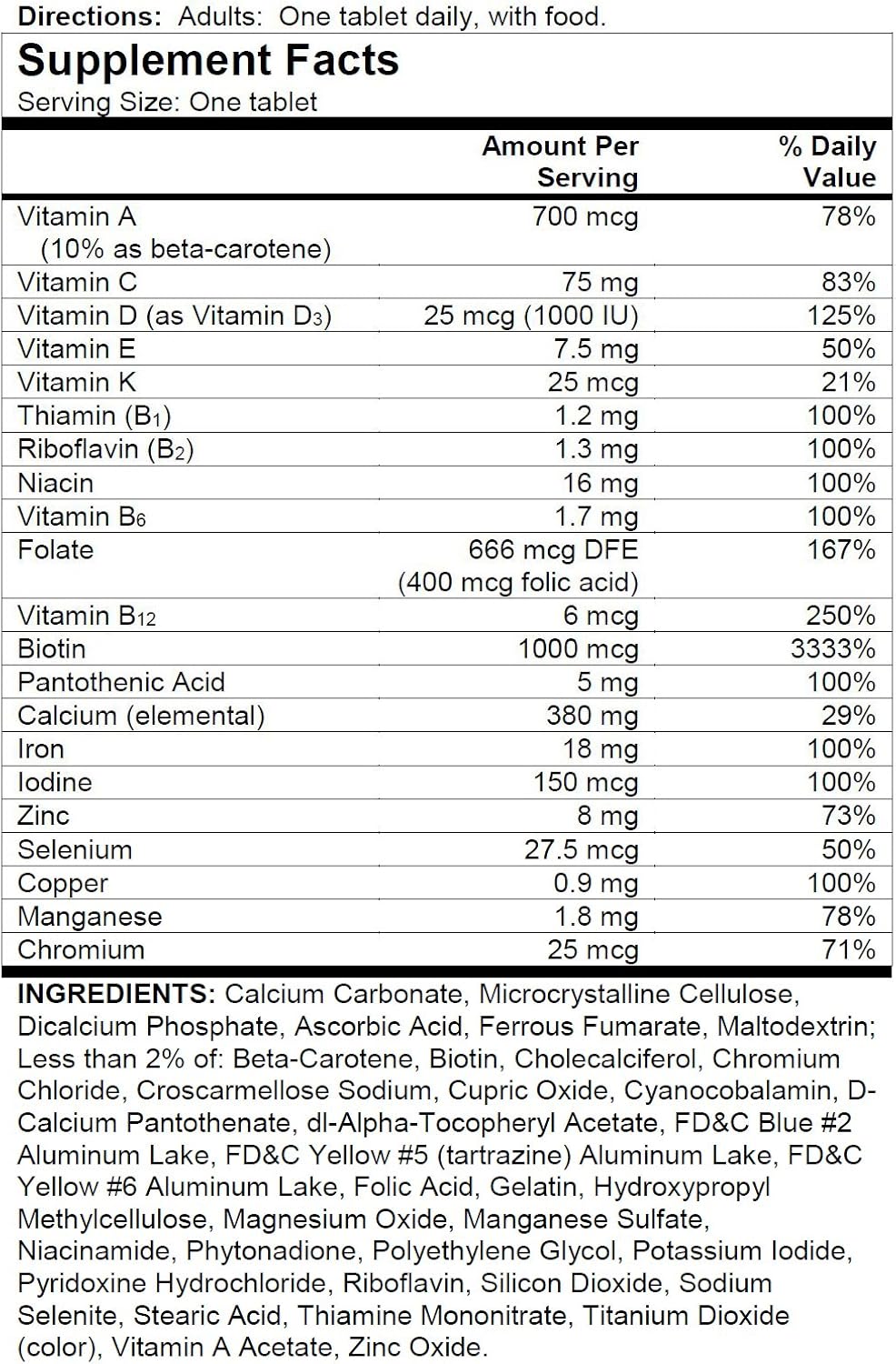 Women’s Multivitamin, 200 count P8754