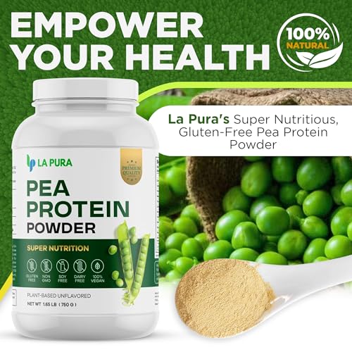 100% Vegan Pea Protein Powder, 1.65LB, Unflavored, 20g Protein, Gluten Free, Non-GMO X547429