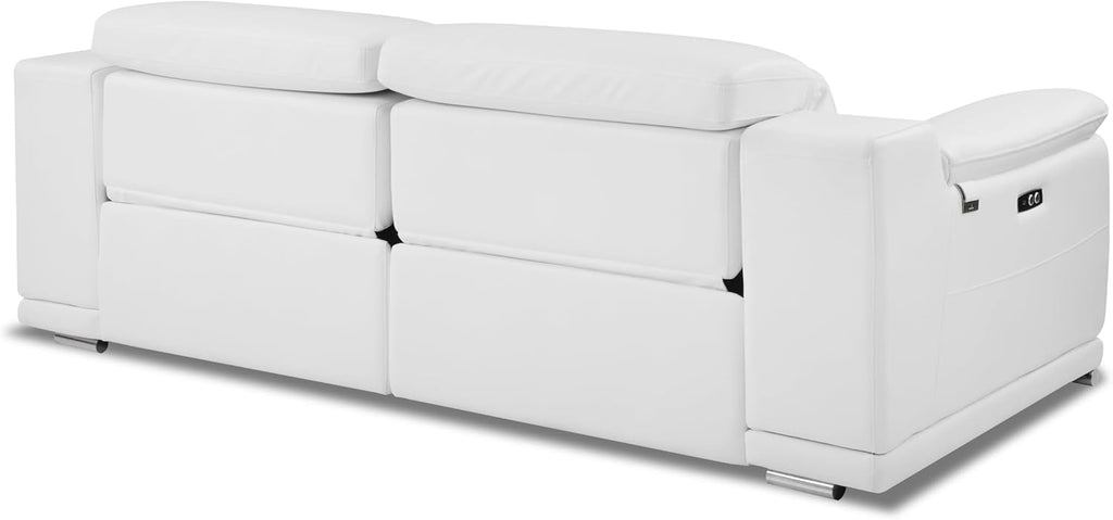 87 Inch Genuine Italian Leather Power Reclining Sofa S6834