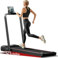 12% Incline Walking Pad Treadmill, 3-in-1 Folding Under Desk Treadmill, 2.5 HP Quiet Brushless, 300 LBS Capacity S165