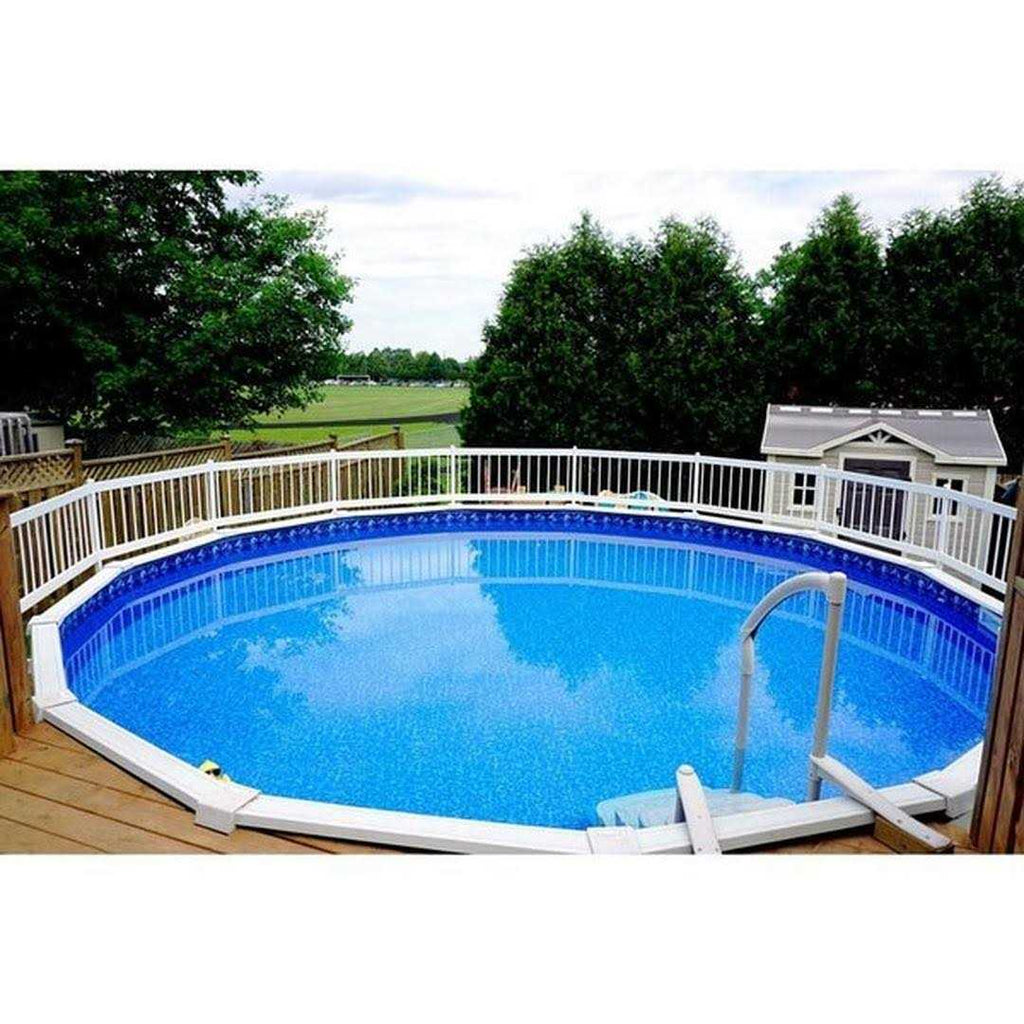 24 inch White Resin Above-Ground Pool Fence Kit A8778